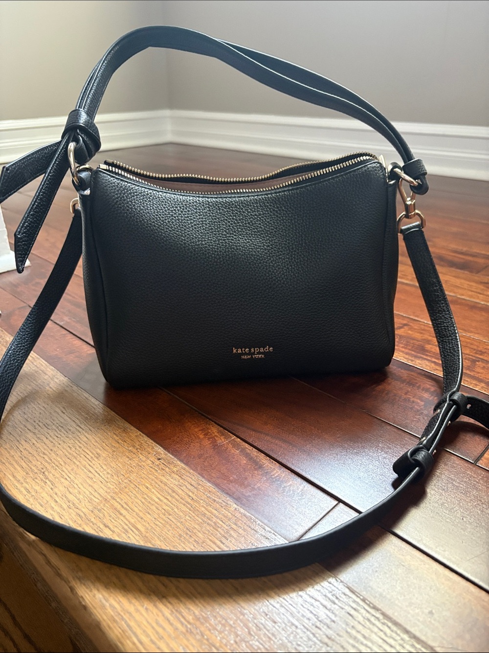 kate spade Black Pebbled Leather Shoulder Crossbody